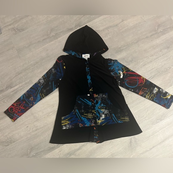 Joseph Ribkoff Women's Size 8 Graffiti Print
Jacket Hoodie - Picture 4 of 6